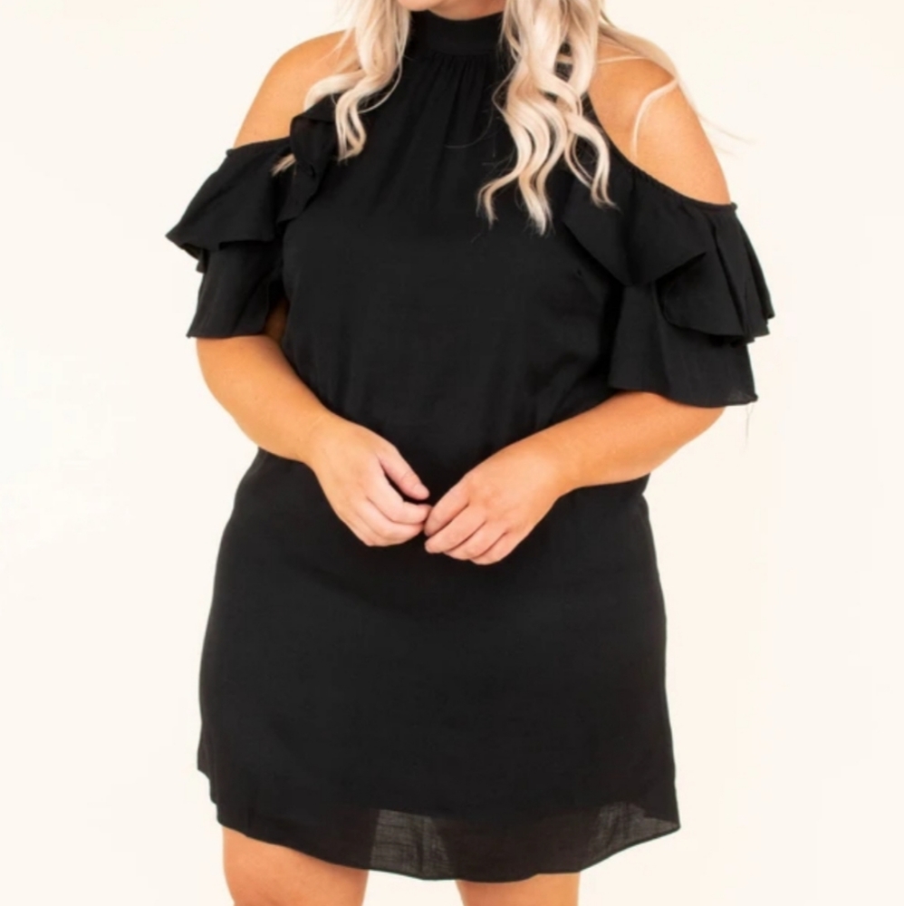 *SOLD* Open Shouldered Black Dress
